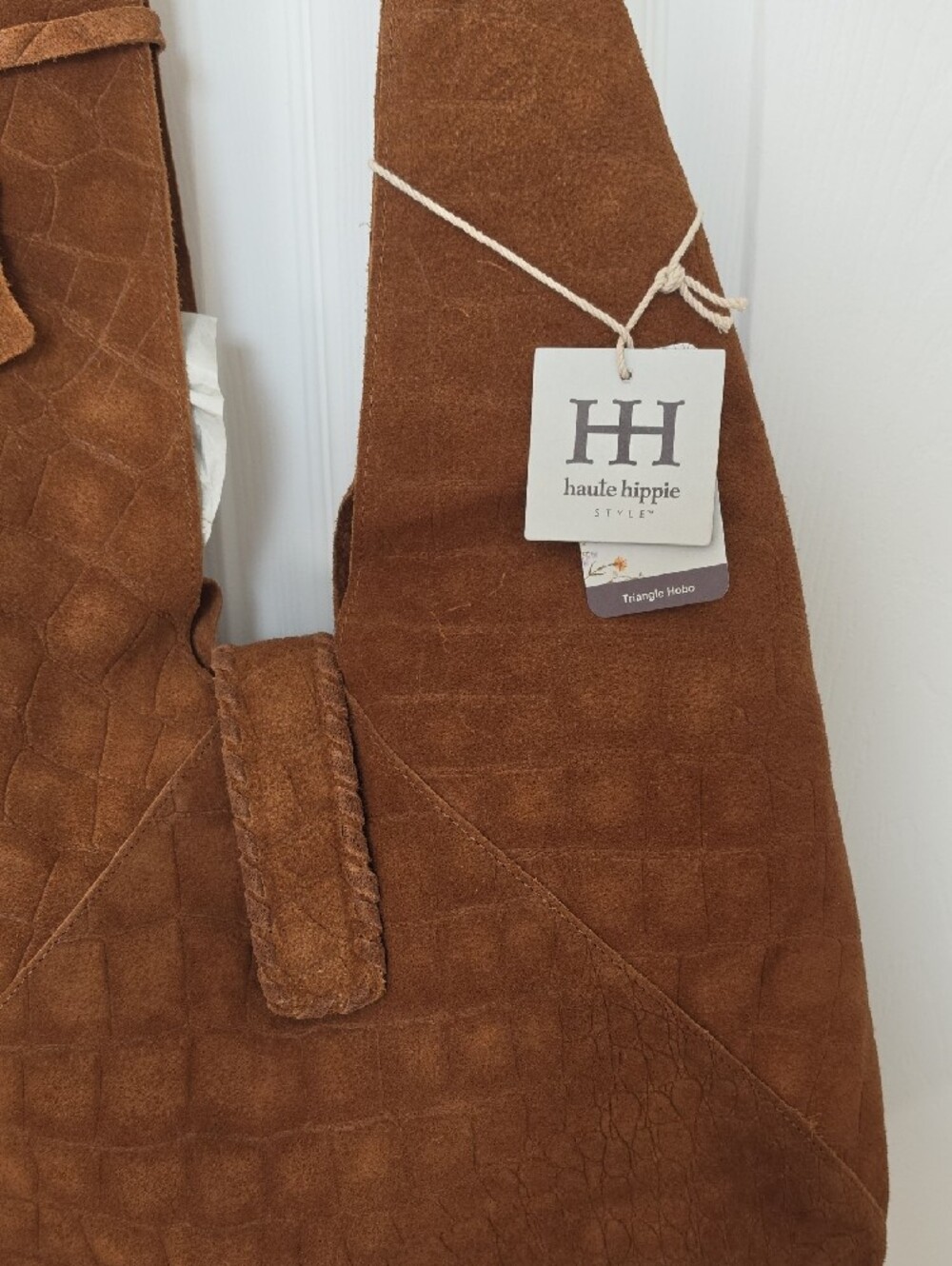 Haute Hippie Cognac Suede Shoulder Hobo - Picture 4 of 8